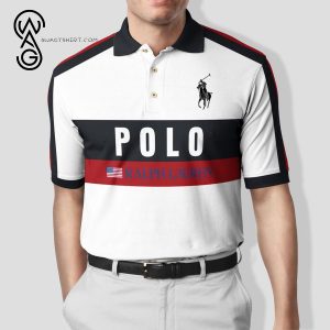 Polo Ralph Lauren Red Navy White All Over Print Premium Polo Shirt Ralph Lauren Polo Shirts