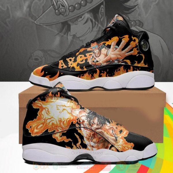 Portgas D Ace One Piece Anime Air Jordan 13 Shoes One Piece Air Jordan 13 Shoes