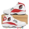 Portland Trail Blazers Nba Football Team Big Logo Air Jordan 13 Sneaker Shoes Portland Trail Blazers Air Jordan 13 Shoes