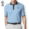 Prada Symbol Blue All Over Print Premium Polo Shirt Prada Polo Shirts
