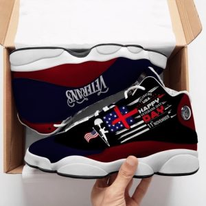 Proud To Be American Veteran All Over Printed Air Jordan 13 Sneakers Veteran Air Jordan 13 Shoes