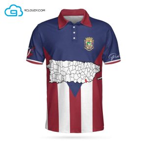 Puerto Rico Coat Of Arms Full Printing Polo Shirt Puerto Rico Polo Shirts