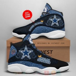 Queen Dallas Cowboys Nfl Mandala Football Team Custom Name Air Jordan 13 Shoes Dallas Cowboys Air Jordan 13 Shoes