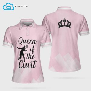 Queen Of The Court Pink Ver Full Printing Polo Shirt