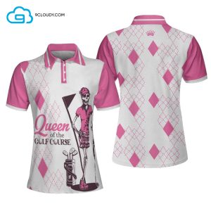 Queen Of The Golf Course Full Printing Polo Shirt Golf Polo Shirts