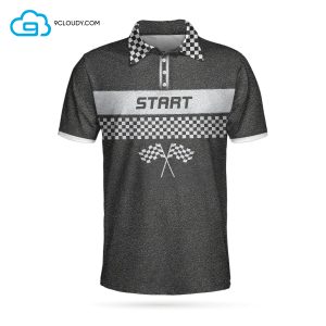 Racing Start And Finish Full Printing Polo Shirt Racing Car Polo Shirts