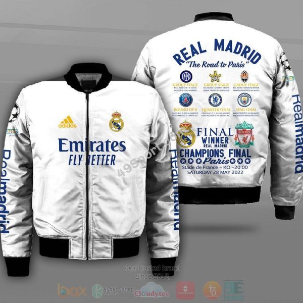 Real Madrid The Road To Paris Champions Bomber Jacket Real Madrid Bomber Jacket