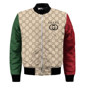 Red Green Stripe Gucci 3D Bomber Jacket Gucci Bomber Jacket