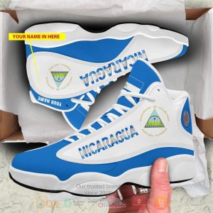 Republica De Nicaragua America Central Personalized Air Jordan 13 Shoes America Air Jordan 13 Shoes