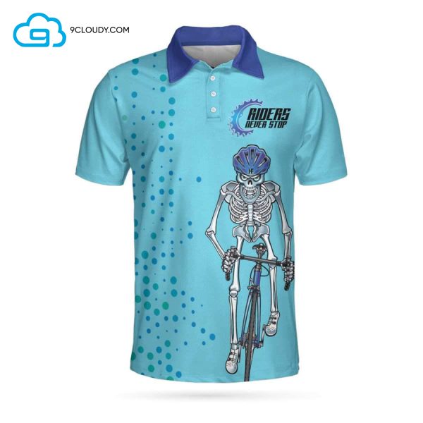 Riders Never Stop Full Printing Polo Shirt