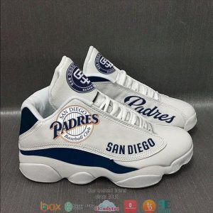 San Diego Padres Mlb Football Teams Big Logo Air Jordan 13 Sneaker Shoes San Diego Padres Air Jordan 13 Shoes