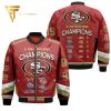 San Francisco 49Ers 5 Time Super Bowl Champions Full Printing Bomber Jacket San Francisco 49Ers Bomber Jacket