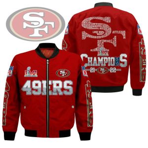 San Francisco 49Ers Lvi Super Bowl Champions 2022 Bomber Jacket San Francisco 49Ers Bomber Jacket