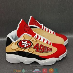 San Francisco 49Ers Nfl Big Logo Football Team Air Jordan 13 Sneaker Shoes San Francisco 49Ers Air Jordan 13 Shoes