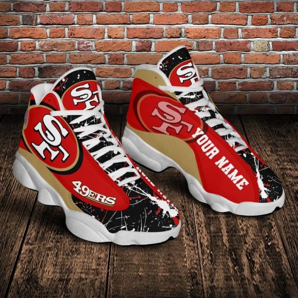 San Francisco 49Ers Nfl Custom Name Air Jordan 13 Shoes San Francisco 49Ers Air Jordan 13 Shoes