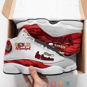 San Francisco 49Ers Nfl Teams Football Big Logo 28 Gift Air Jordan 13 Sneaker Shoes San Francisco 49Ers Air Jordan 13 Shoes