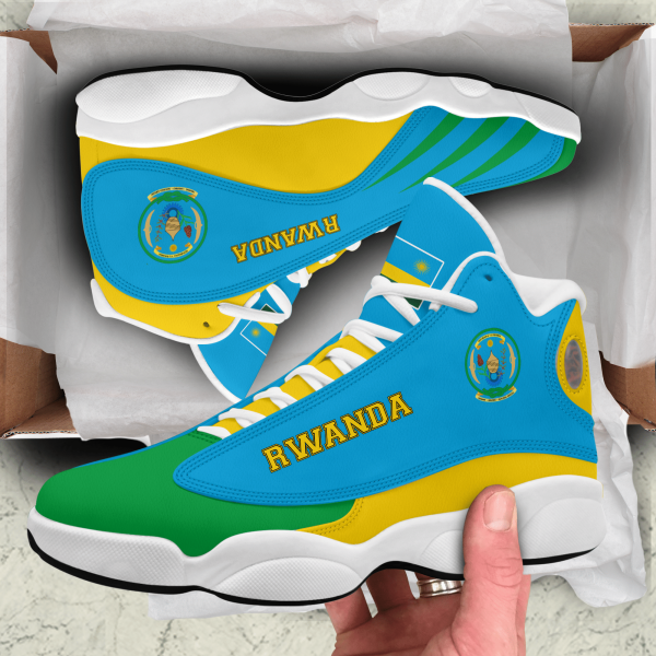 Seal Of Rwanda Blue Green Air Jordan 13 Shoes