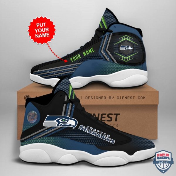 Seattle Seahawks Air Jordan 13 Custom Name Personalized Shoes Seattle Seahawks Air Jordan 13 Shoes