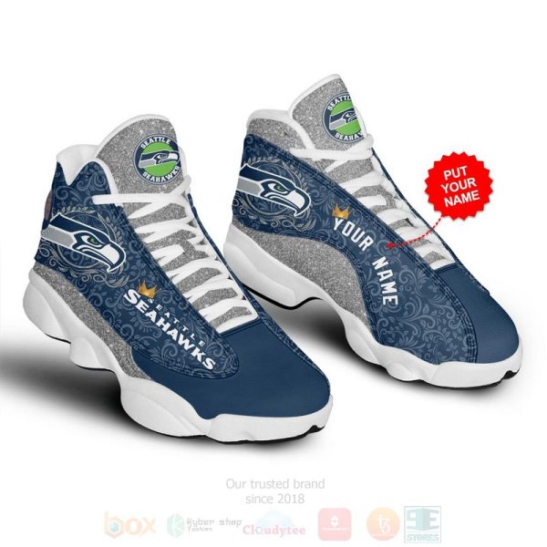 Seattle Seahawks Football Team Nfl Custom Name Air Jordan 13 Shoes Seattle Seahawks Air Jordan 13 Shoes