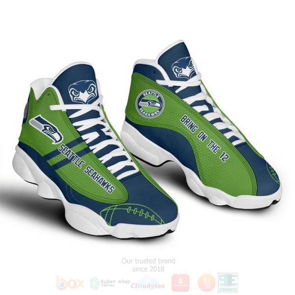 Seattle Seahawks Nfl Air Jordan 13 Shoes 2 Seattle Seahawks Air Jordan 13 Shoes