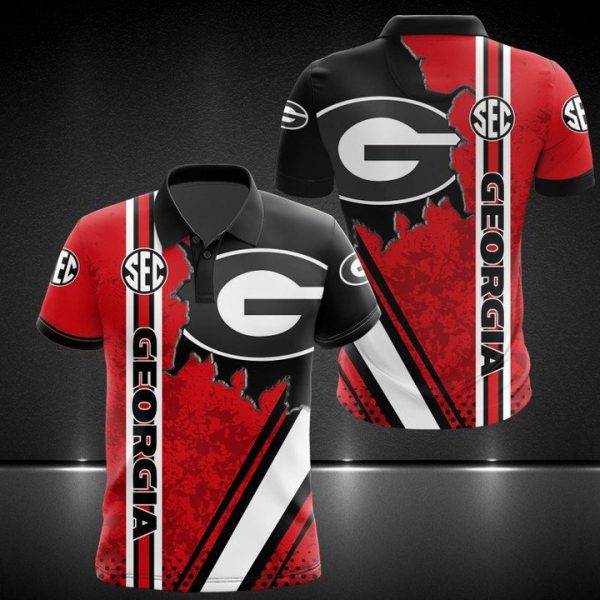 Sec Georgia Football 3D Polo Shirt Georgia Football Polo Shirts