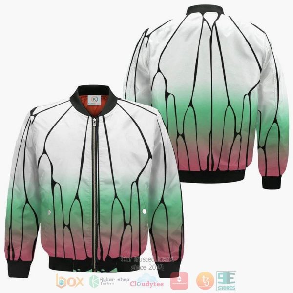 Shinobu Kocho Demon Slayer Anime Cosplay Costume Bomber Jacket Demon Slayer Kimetsu no Yaiba Bomber Jacket