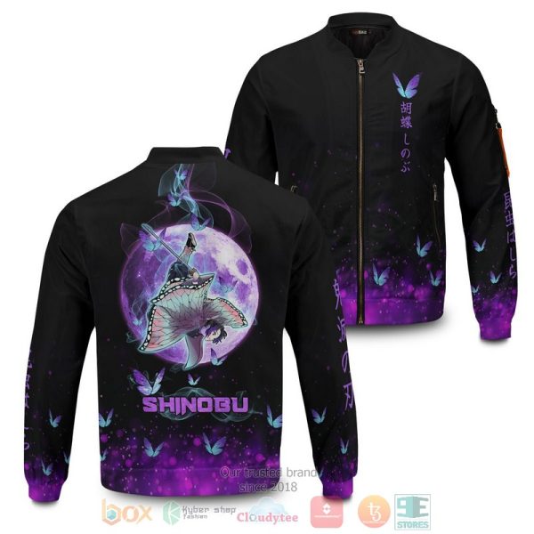 Shinobu Moonfall Bomber Jacket Demon Slayer Kimetsu no Yaiba Bomber Jacket