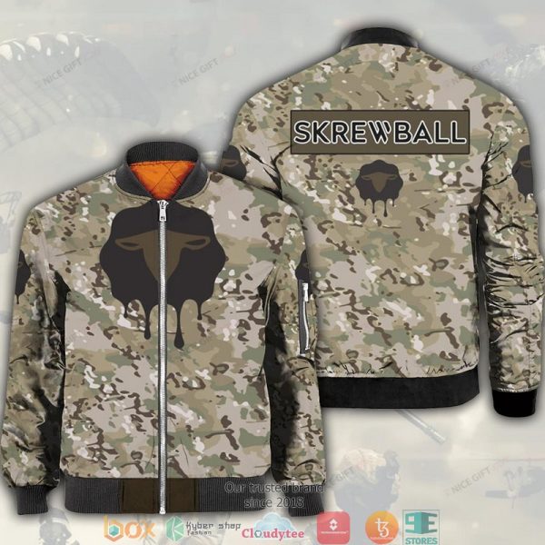 Skrewball Camouflage Bomber Jacket