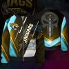 Skull Jacksonville Jaguars All Over Printed Bomber Jacket Jacksonville Jaguars Bomber Jacket