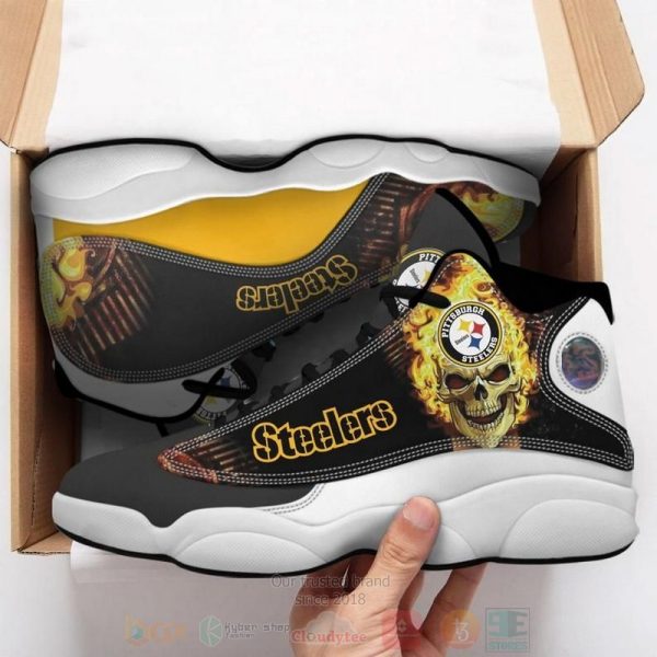 Skull Pittsburgh Steelers Football Nfl Air Jordan 13 Shoes Pittsburgh Steelers Air Jordan 13 Shoes