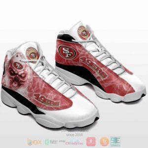 Skull Smoke San Francisco 49Ers Nfl Football Team Air Jordan 13 Shoes San Francisco 49Ers Air Jordan 13 Shoes