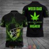 Skull Weed Dad Like A Regular Dad But Higher 3D Polo Shirt Skull Polo Shirts