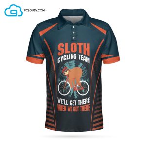 Sloth Cycling Team Full Printing Polo Shirt Cycling Polo Shirts