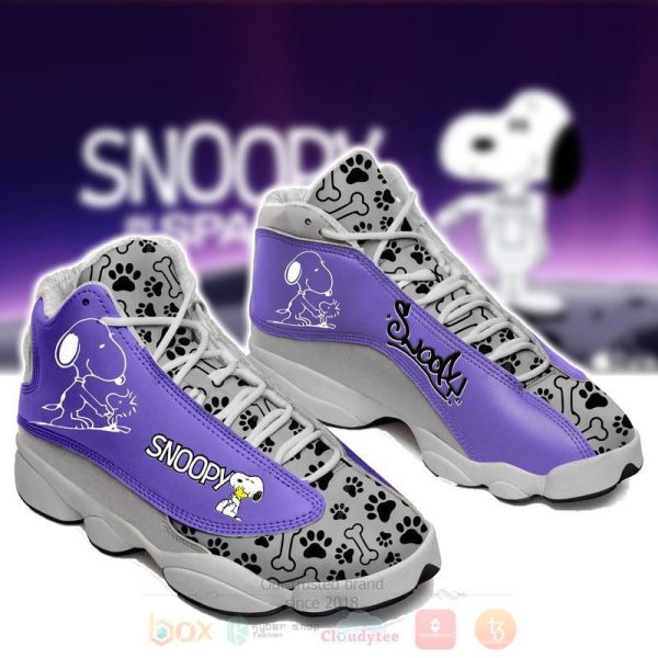 Snoopy And Woodstock Violet Air Jordan 13 Shoes Snoopy Air Jordan 13 Shoes