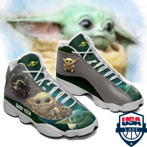 Star Wars Baby Yoda Ver 2 Air Jordan 13 Sneaker Baby Yoda Air Jordan 13 Shoes