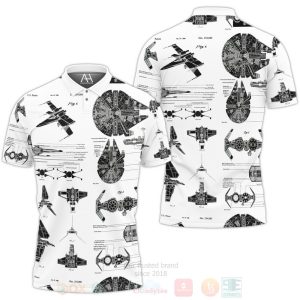 Star Wars Patent White Polo Shirt Star Wars Polo Shirts