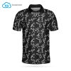 Stickfigures Playing Tennis Full Printing Polo Shirt Tennis Polo Shirts