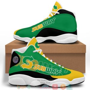 Subway Logo Shadow Air Jordan 13 Sneaker Shoes Subway Air Jordan 13 Shoes