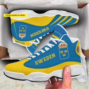 Sweden Personalized Blue Yellow Air Jordan 13 Shoes Sweden Air Jordan 13 Shoes