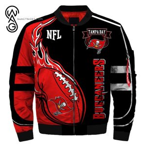 Tampa Bay Buccaneers Ball All Over Printed Bomber Jacket Tampa Bay Buccaneers Bomber Jacket
