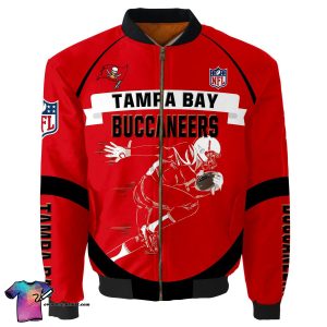 Tampa Bay Buccaneers Players All Over Printed Bomber Jacket Tampa Bay Buccaneers Bomber Jacket
