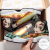 Tanjiro Sneakers Sun Breathing Custom Anime Demon Slayer Air Jordan 13 Shoes Demon Slayer Kimetsu no Yaiba Air Jordan 13 Shoes