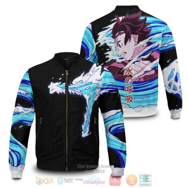 Tanjiro Water Style Bomber Jacket 2 Demon Slayer Kimetsu no Yaiba Bomber Jacket