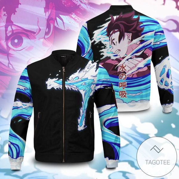 Tanjiro Water Style Bomber Jacket Demon Slayer Kimetsu no Yaiba Bomber Jacket