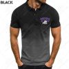 Tcu Horned Frogs Football Men Gradient Polo Shirt Football Team Polo Shirts