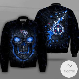 Tennessee Titans Lava Skull Full Print Bomber Jacket Tennessee Titans Bomber Jacket