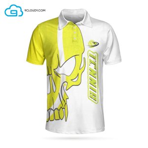 Tennis Ball Skull Full Printing Polo Shirt Tennis Polo Shirts