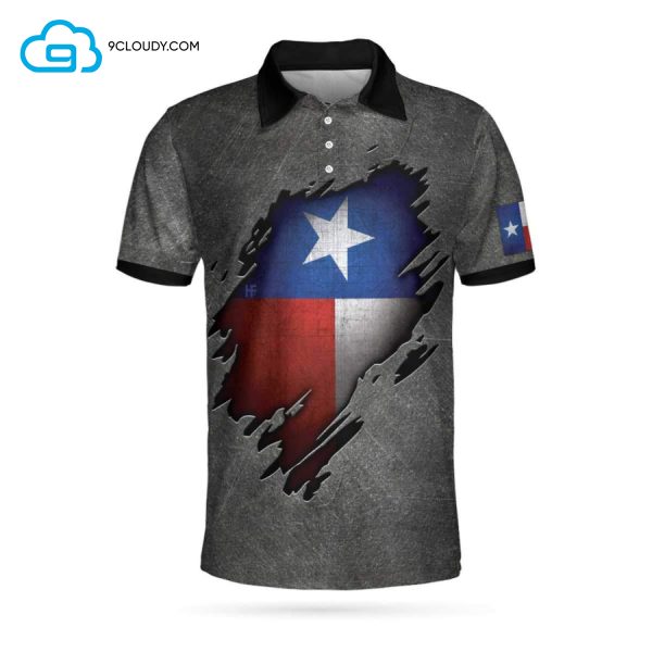 Texas State Flag Full Printing Polo Shirt Texas Polo Shirts