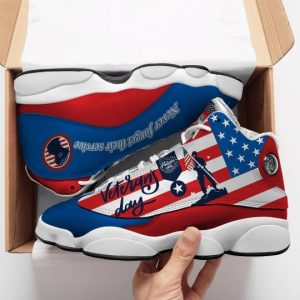 Thank You Veterans Day American Flag All Over Printed Air Jordan 13 Sneakers Veteran Air Jordan 13 Shoes