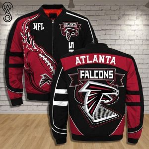 The Atlanta Falcons All Over Printed Bomber Jacket Atlanta Falcons Bomber Jacket
